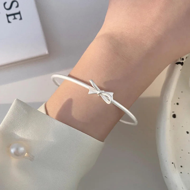 925 Sterling Silver Bracelets for Women Men Accessories Trend Vintage Round Tassel Letters Simple Pendant Party Jewelry Gift - Uknowucme