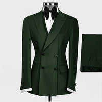 Formal Men's Suit 2-piece Peak Lapel Blazer Groom Wedding Tuxedo Classic Slim Fit Outfit Tailor-made Tuxedo for Male - Uknowucme
