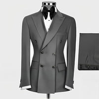 Formal Men's Suit 2-piece Peak Lapel Blazer Groom Wedding Tuxedo Classic Slim Fit Outfit Tailor-made Tuxedo for Male - Uknowucme