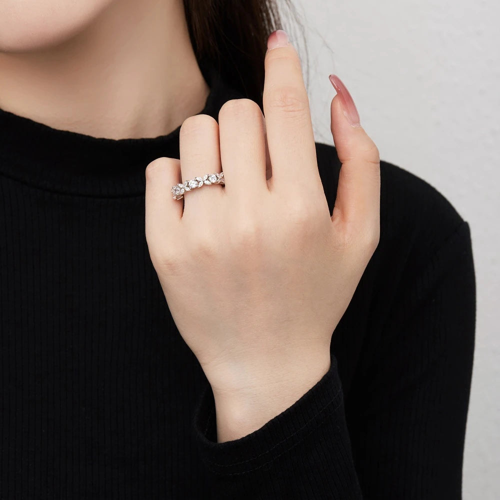 Wong Rain 100% 925 Sterling Silver Oval Heart Round Emerald Cut Lab Sapphire Gemstone Jewelry Wedding Band Row Ring Wholesale - Uknowucme