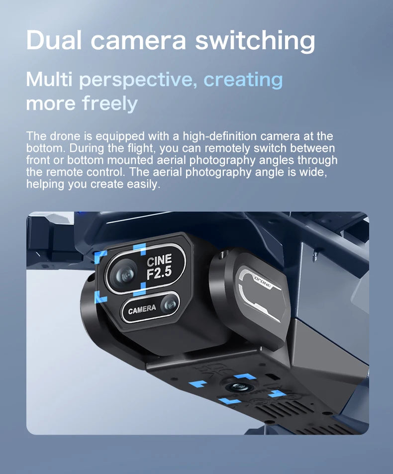 2025 New GT8 Drone GPS 8K Professional HD 360° Dual Cameras 5G WIFI Brushless Motors Obstacle Avoidance Foldable Quadcopter Toys - Uknowucme