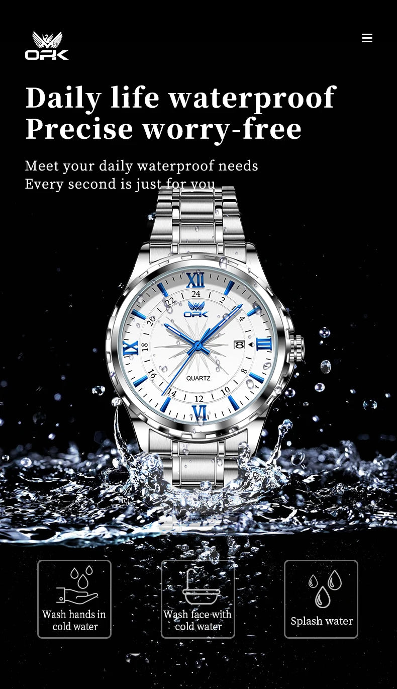 OPK Brand Men Wristwatch Waterproof Steel Belt 6003 Classic Watches sell well - Uknowucme