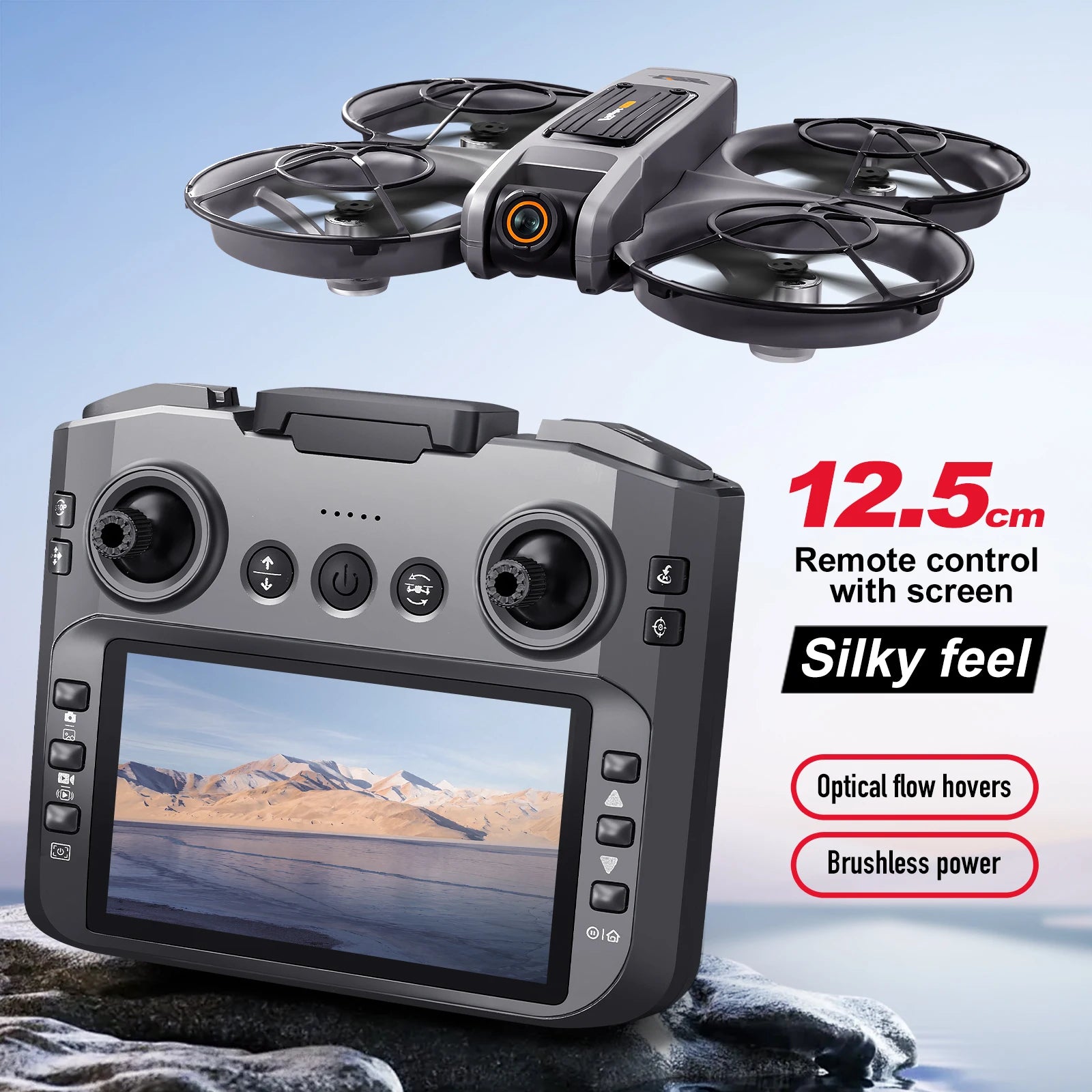 Drone with Camera 4K HD Video Stable Hover 180° Adjustable Lens 3D Flip RC Drones FPV Brushless Optical Flow Quadcopter UAV - Uknowucme