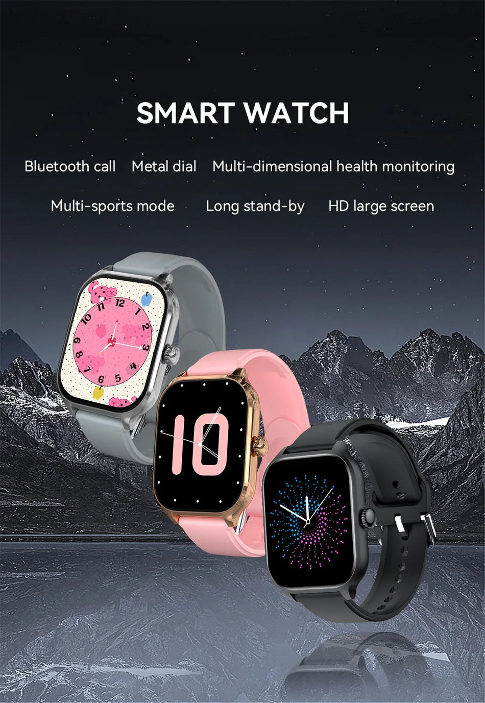 New Smart Watch For Android iOS 2.01" Smartwatch Answer Make Call Waterproof Sports Fitness Tracker Heart Rate Sleep Monitoring