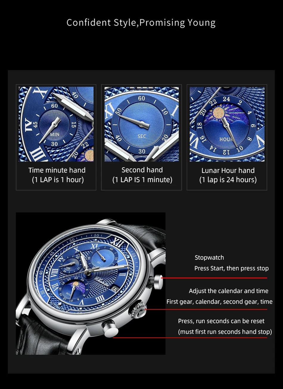 CHENXI Men Quartz Watch Luxury Sports Waterproof Chronograph Luminous Date Men’s Wrist Watch Business Leather Watches Clock - Uknowucme