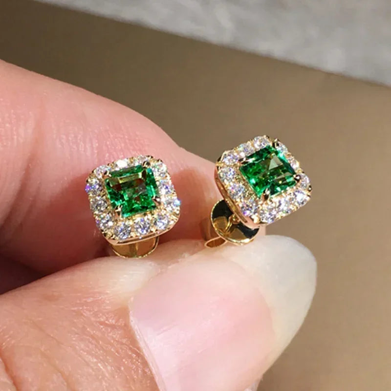 Bright Zirconia Ear Studs Lady Wedding Ceremony Accessories Fashion Women Versatile Earrings  for Daily Life - Uknowucme