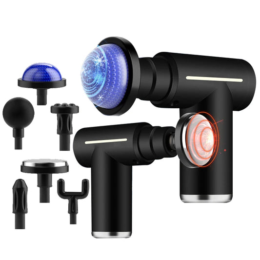 Professional Level Muscle Massage Gun Relaxation Intelligent Exercise Fitness Massager Cold And Hot Compress Fascia Gun 6 Heads - Uknowucme