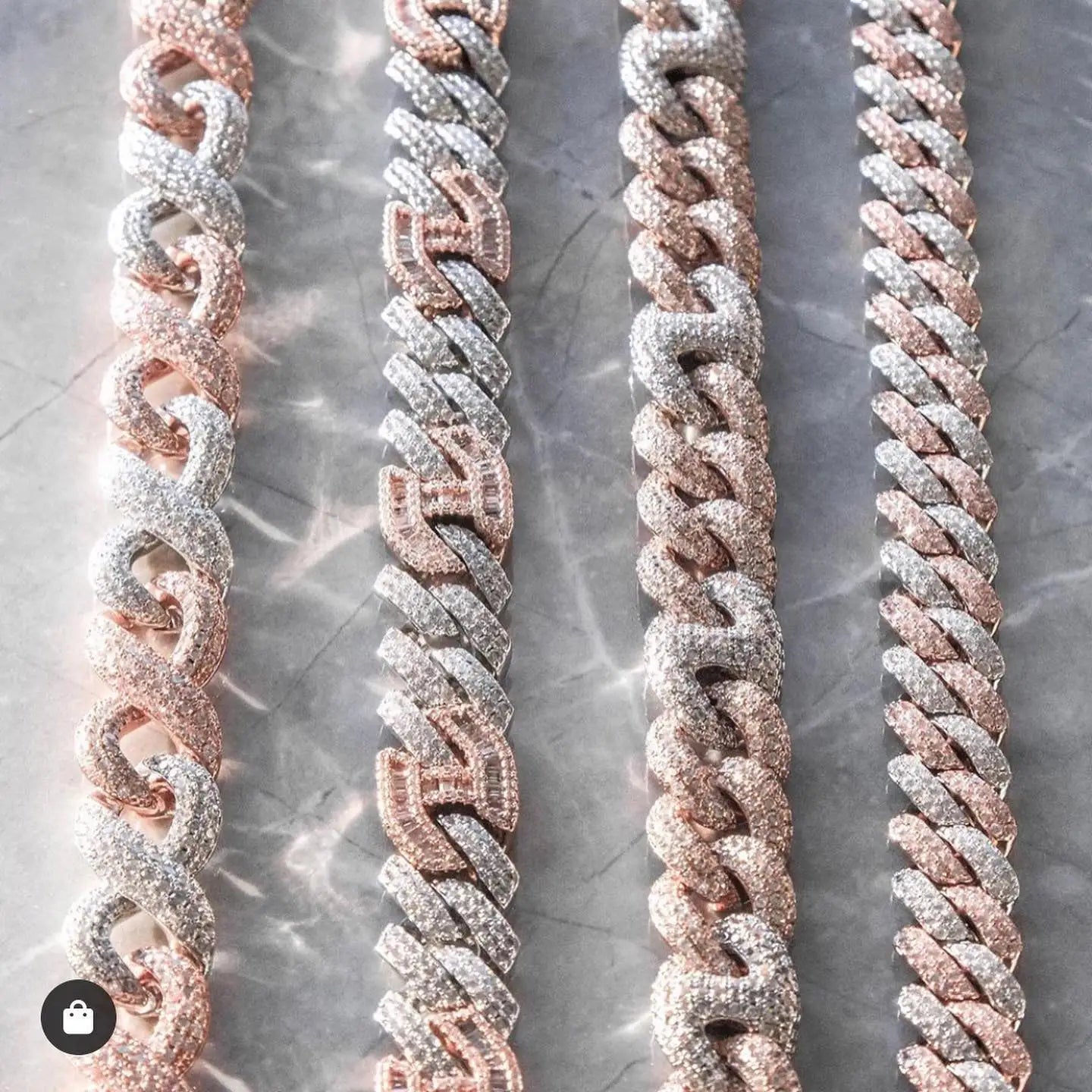 Dazzling Baguette Hiphop Iced Out 20MM VVS Moissanite Custom Clasp Necklaces 925 Sterling Silver Cuban Link Chain - Uknowucme