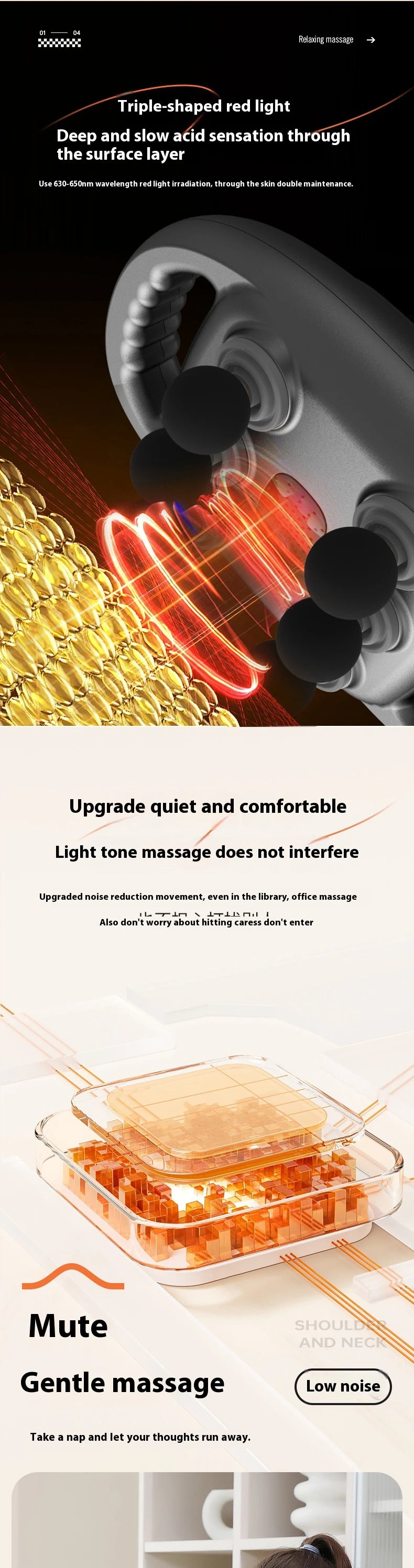 Muscle Massge Gun for Athletes,Handheld Back Massager，Handheld Deep Tissue Percussion Massager Gun for Neck,Back,Leg