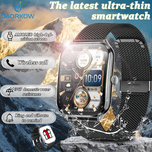 2025 A new smart watch, 1.96-inch sports watch, IP67 waterproof, 110+ sports mode, fitness activity tracker, ultra-thin watch. - Uknowucme