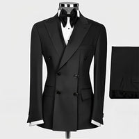 Formal Men's Suit 2-piece Peak Lapel Blazer Groom Wedding Tuxedo Classic Slim Fit Outfit Tailor-made Tuxedo for Male - Uknowucme