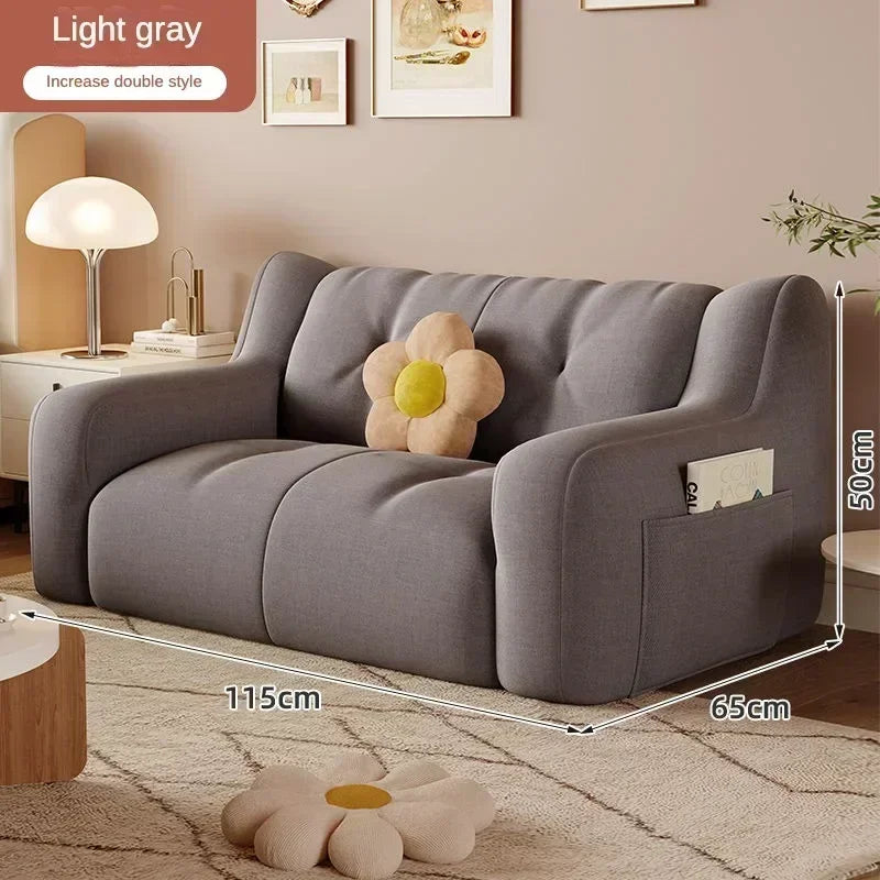 Luxury Home Fabric Living Room Curved Bean Bag Sofa Lazy Casual Balcony Floor Lounge Salas Muebles Children's Sofa