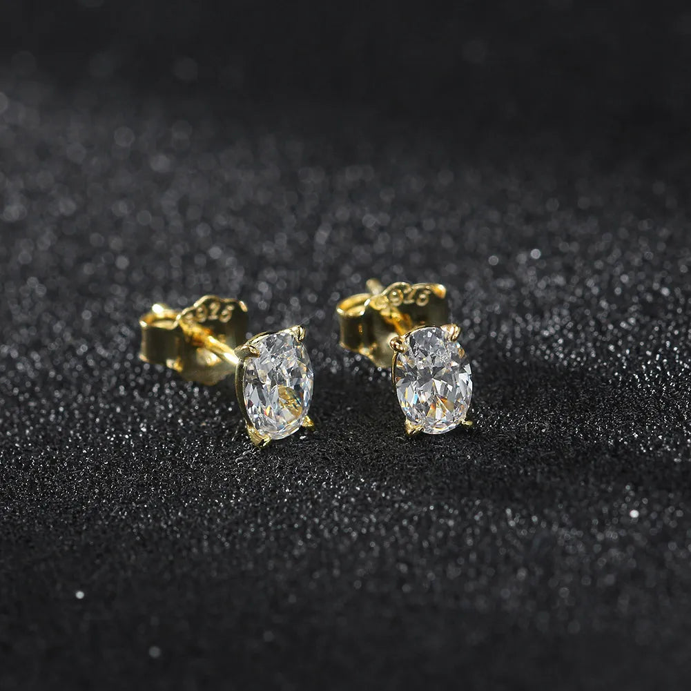 ORSA JEWELS Exquisite 925 Sterling Silver Zircon Earrings for Women Shiny 8A Premium Cubic Zirconia Earrings Party Jewelry LZE03 - Uknowucme