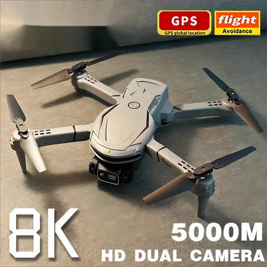 V88 Drone 8K 5G GPS Professional HD Aerial Photography Dual-Camera Obstacle Remote Foldable Aircraft Gift Toy 5000M - Uknowucme