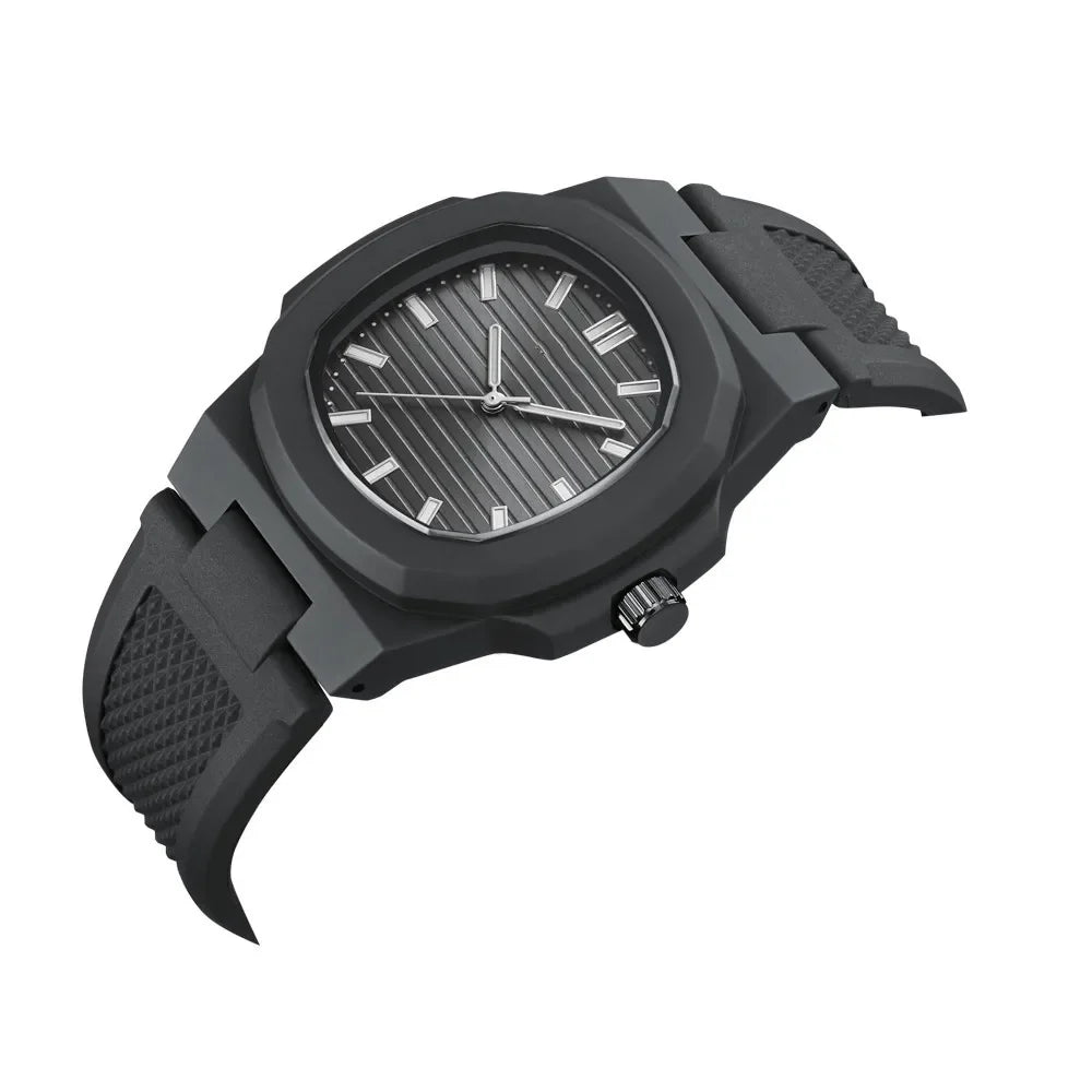 Men Women Watch Classic Orologio Simple Couple Black White Silicone Blue Reloj Quartz Wristwatch Male Man Ladies Student Clock - Uknowucme