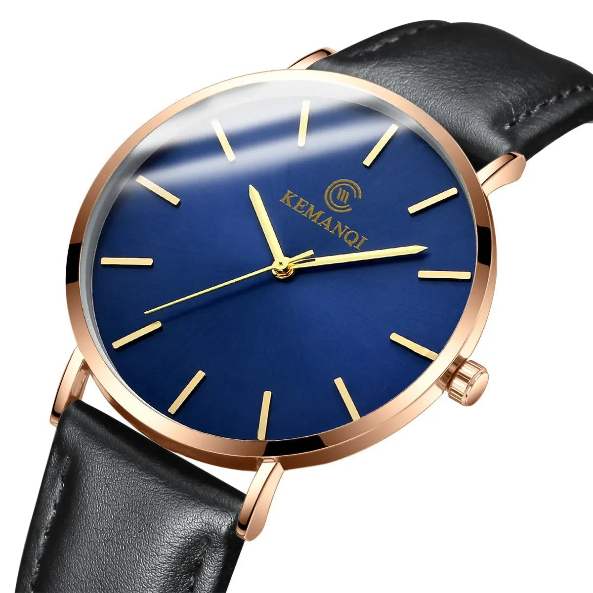 Fashion Ultra Thin Men's Quartz Wristwatch Minimalist Style Mens Watch Leather Band Business Casual Male Clock relogio masculino - Uknowucme