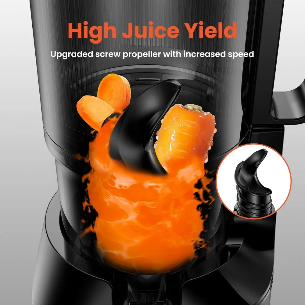 Cold Press Juicer, Slow Masticating Machines 4.3" Extra,  Self Feeding Effortless for Batch Juicing & High Juice Yield, Juicer - Uknowucme