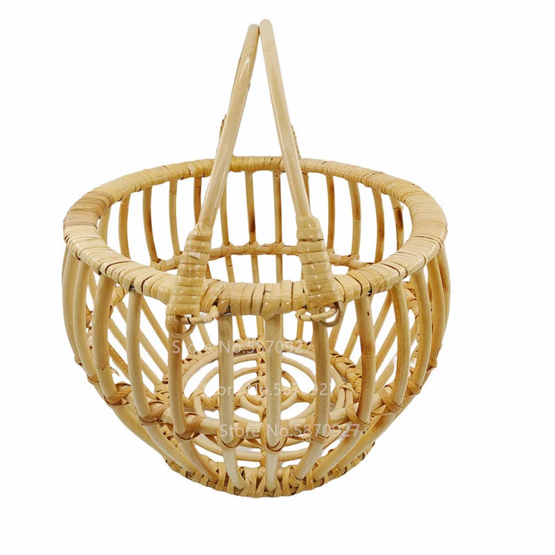 New Born Photography Prop Bed Handmade Baby Doll Bed Rattan Bamboo Basket  Baby Bebe Newborn Photography Props Accessorie Studio