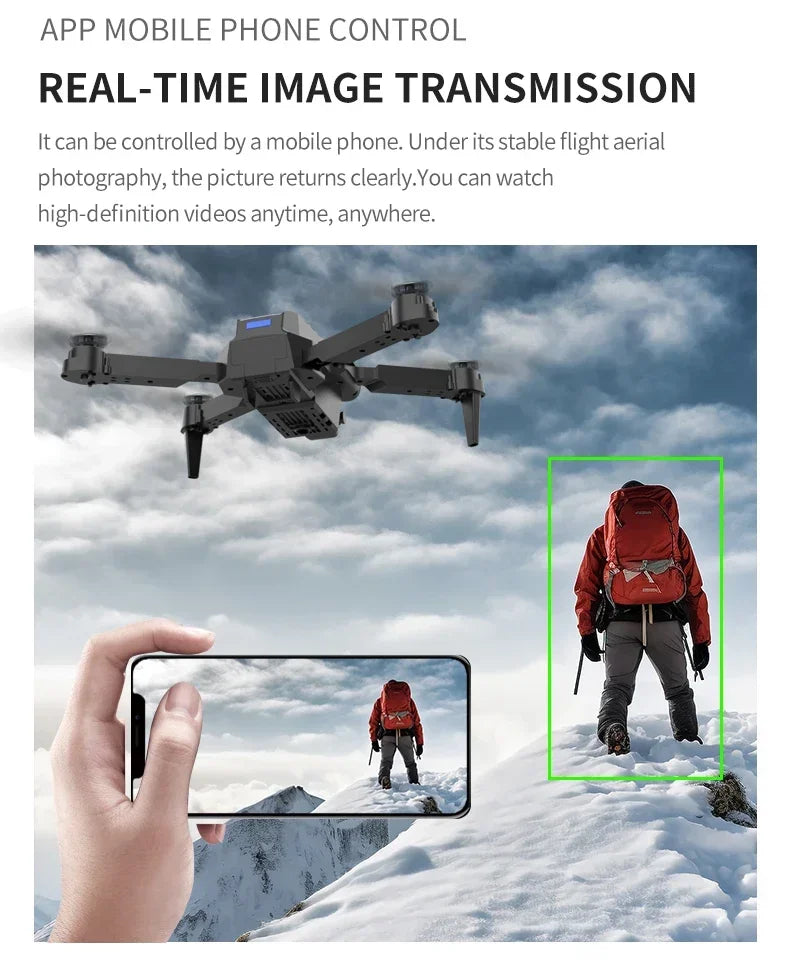 2024 E99Pro RC Drone 4K Professinal With 1080P Wide Angle HD Camera Foldable Helicopter WIFI FPV Height Hold Gift Toy - Uknowucme