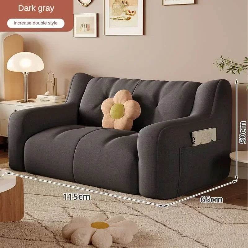 Luxury Home Fabric Living Room Curved Bean Bag Sofa Lazy Casual Balcony Floor Lounge Salas Muebles Children's Sofa