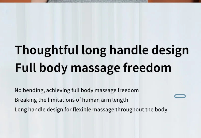 Massage Gun with Upgraded Extended Handle U-Shaped Back Massager Deep Tissue with 4 Massage Heads Fascia Gun Muscle Relaxation
