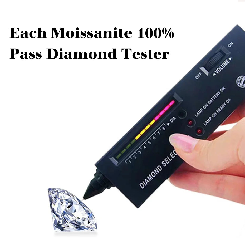 Moissanite Earrings With Certificate 2 Carat Rose Gold Luxury Jewelry For Woman Star Of David Design Trend Gift Female Mossanite - Uknowucme