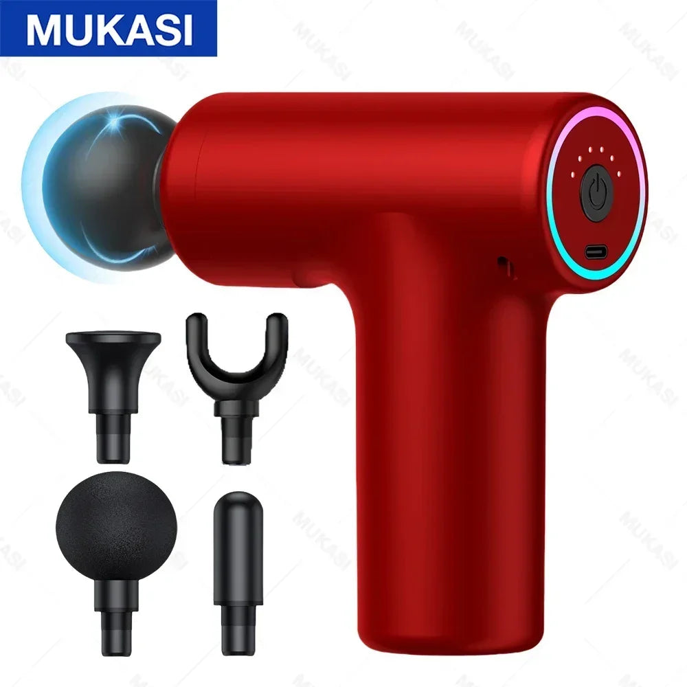 MUKASI Massage Gun Portable Percussion Pistol Massager For Body Neck Deep Tissue Muscle Relaxation Gout Pain Relief Fitness