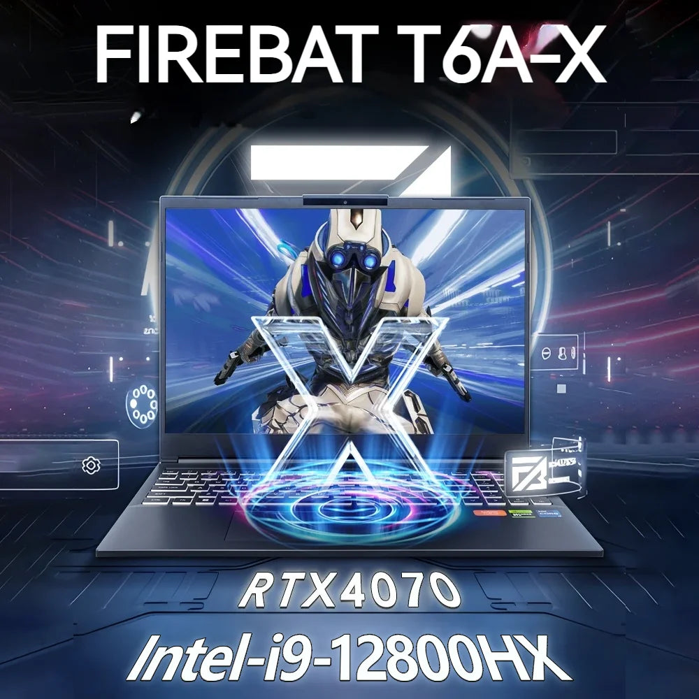 FIREBAT T6A-X 16 Inch Intel i9-12800HX RTX 4070 DDR5 240Hz 2.5K Wifi6 BT5.1 32GB 1TB Gaming Gamer Notebook Laptop - Uknowucme