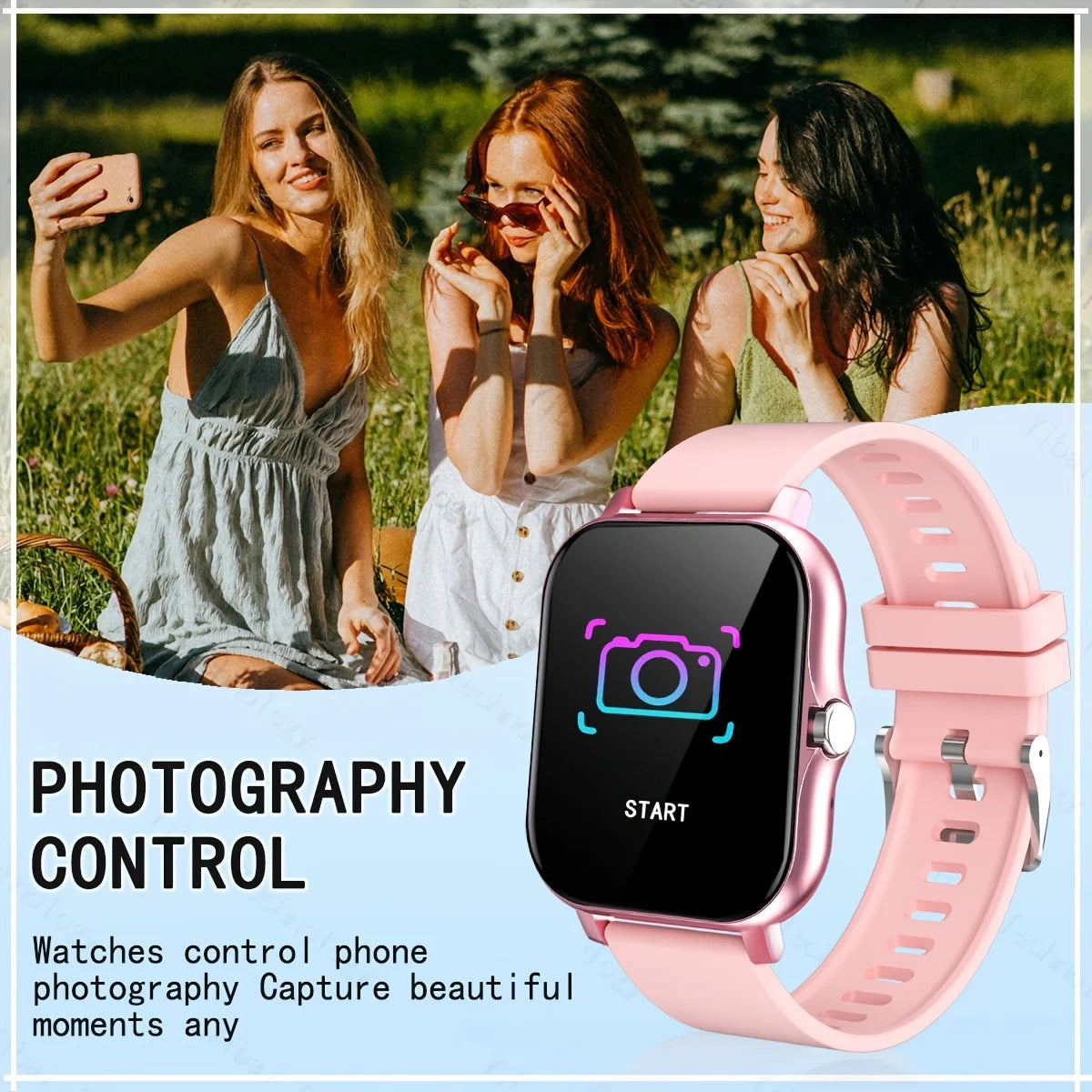 Fashion Smart Watch, Equipped with 1.83-inch HD Display, Wireless Call and Voice Assistant-fitness Tracker, USB Charging.