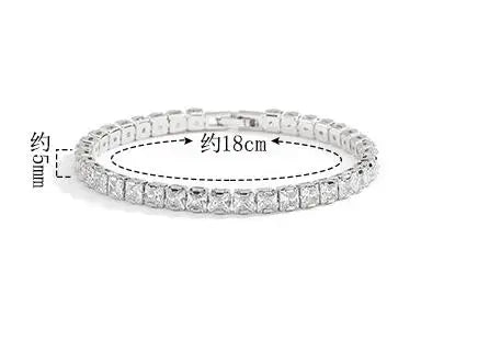 2-6.5mm Real Moissanite Tennis Bracelet for Women Platinum Plated 100% 925 Sterling Silver Wedding Jewelry - Uknowucme