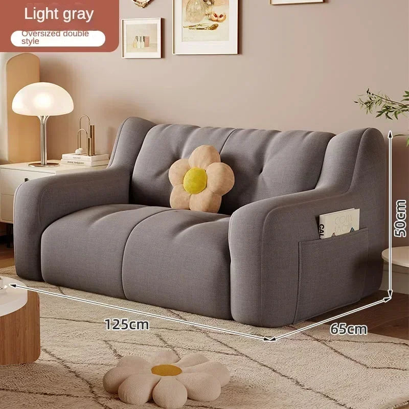 Luxury Home Fabric Living Room Curved Bean Bag Sofa Lazy Casual Balcony Floor Lounge Salas Muebles Children's Sofa