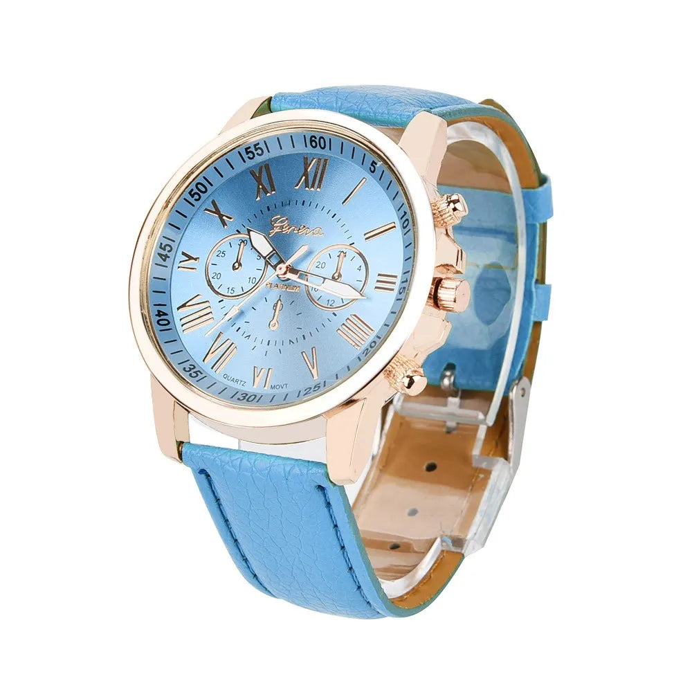 Women's Digital Wristwatches Roman Numerals Faux Leather Analog Quartz Watch Wristwatches Watches For Women Leather reloj mujer