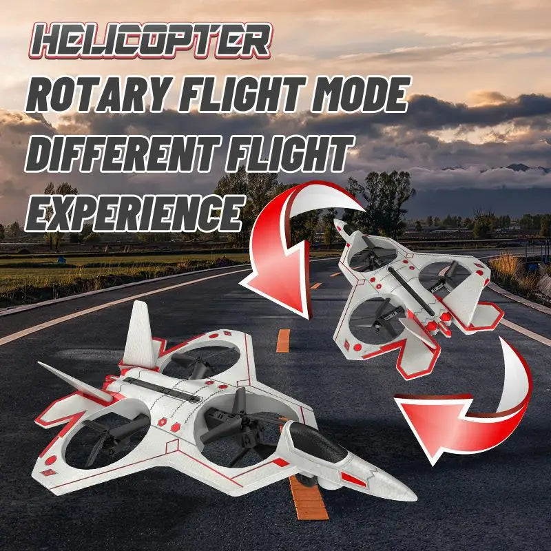 Drone Stunt Fighter Aircraft Model Four-axis Aircraft Remote Control Aircraft Foam Aircraft Roll Rotation Suspension - Uknowucme