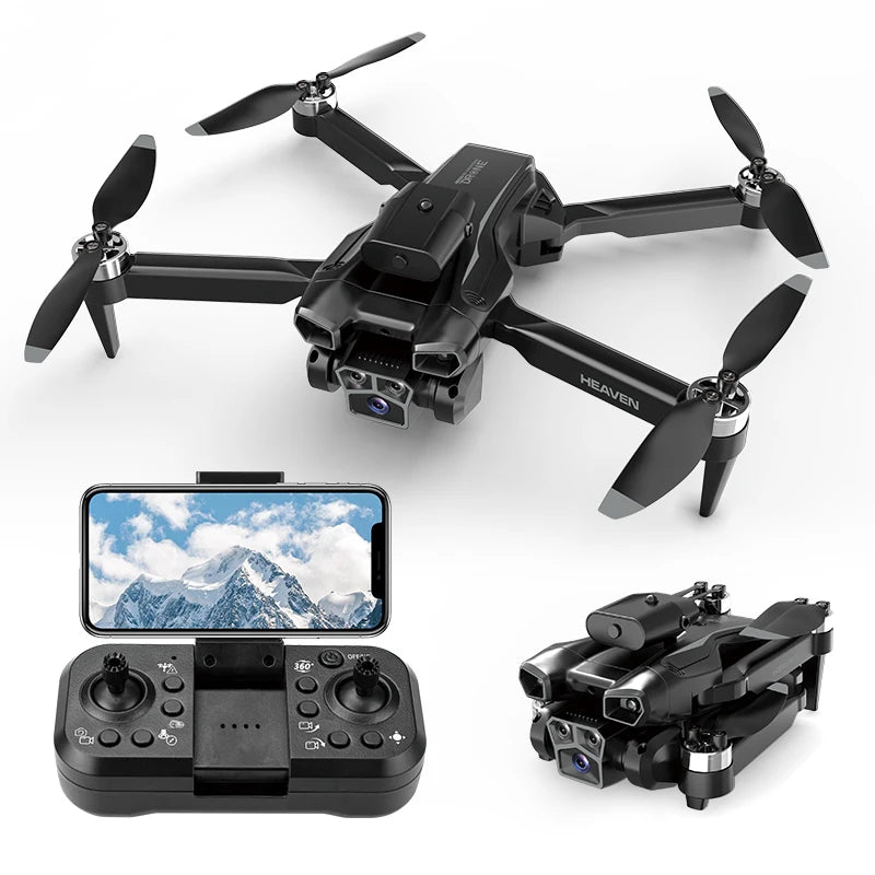 Drone aerial view brushless motor with obstacle avoidance optical flow foldable quadrotor foldable remote control airplane toy - Uknowucme