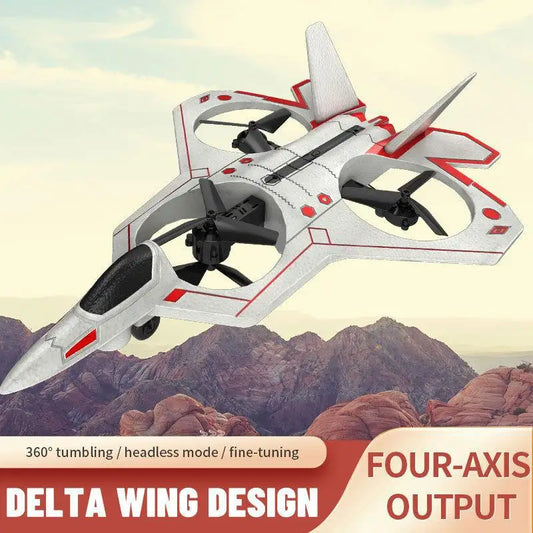 Drone Stunt Fighter Aircraft Model Four-axis Aircraft Remote Control Aircraft Foam Aircraft Roll Rotation Suspension - Uknowucme