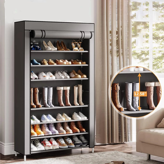 Shoe Rack Organizer Dustproof Shoe Cabinet Multilayer Minimalist Nonwoven Home Furniture Space-saving Cabinets Shoe Shelf - Uknowucme