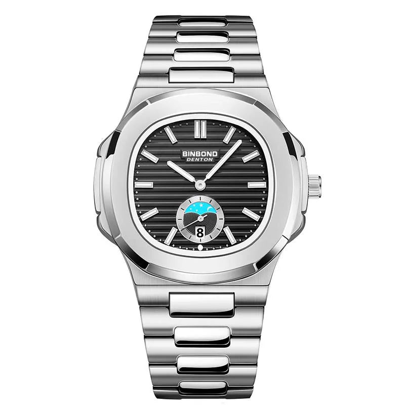 BINBOND Luxury Men Wristwatch Business Waterproof Luminous Date Man Watch Stainless Steel Men's Quartz Watches Relogio Masculino - Uknowucme