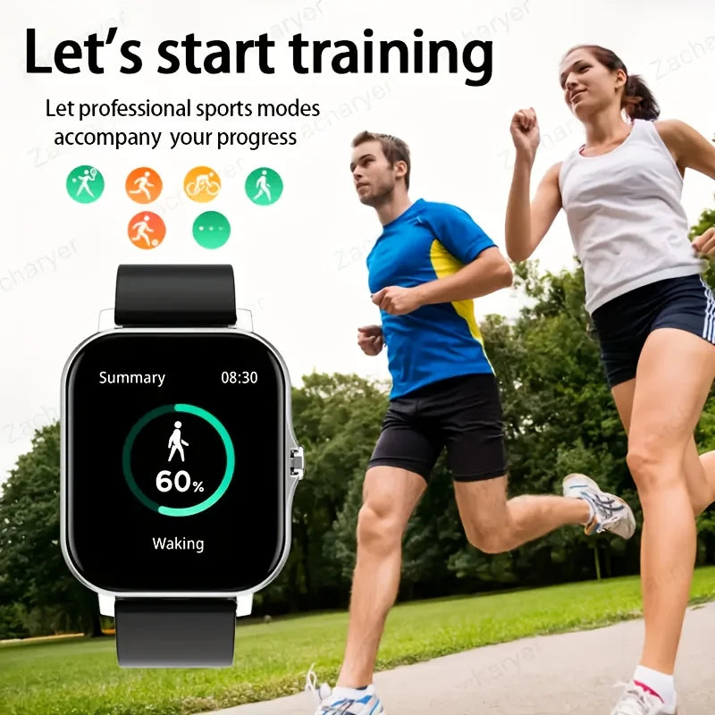 Fashion Smart Watch, Equipped with 1.83-inch HD Display, Wireless Call and Voice Assistant-fitness Tracker, USB Charging.