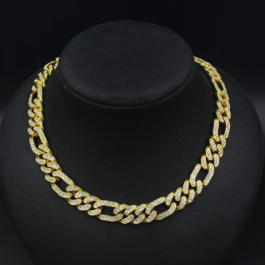 Hip Hop Figaro Chain Necklace 13mm Silver Gold Plated Figaro Link Chain Necklaces For Men Women Fashion Charm Jewelry - Uknowucme