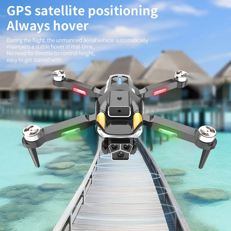 N608S GPS Professional Drone 8K HD Three Camera 5G Wifi Obstacle Avoidance Brushless Foldable Quadcopter RC Drone 1 km distance