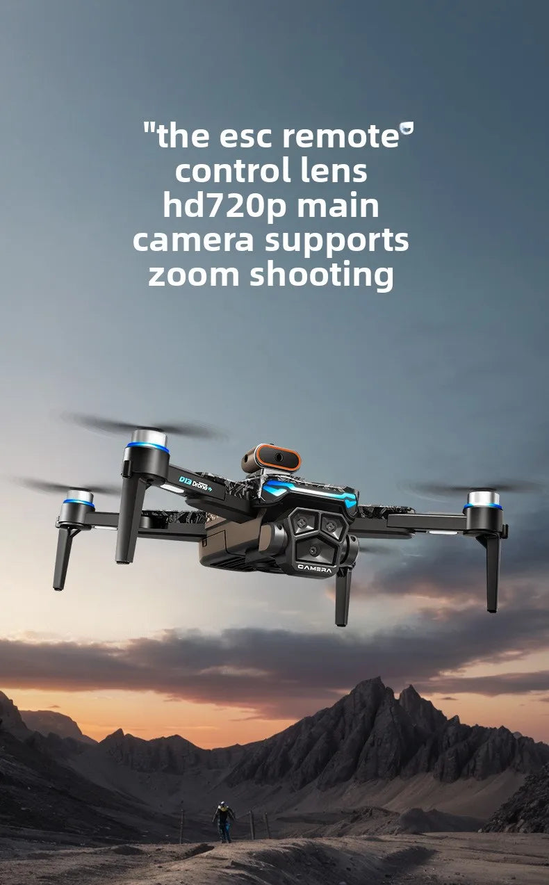 Aircraft Foreign Trade New D13 Drone with 5.6-inch Screen Control Brushless Quadcopter Obstacle Avoidance Remote-controlled - Uknowucme