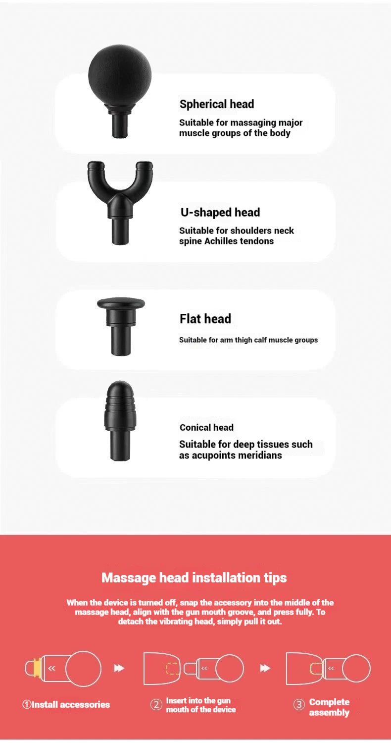 Fascia Gun Massager – Professional Massage Instrument for Muscle Relaxation, Percussion Fascia Gun