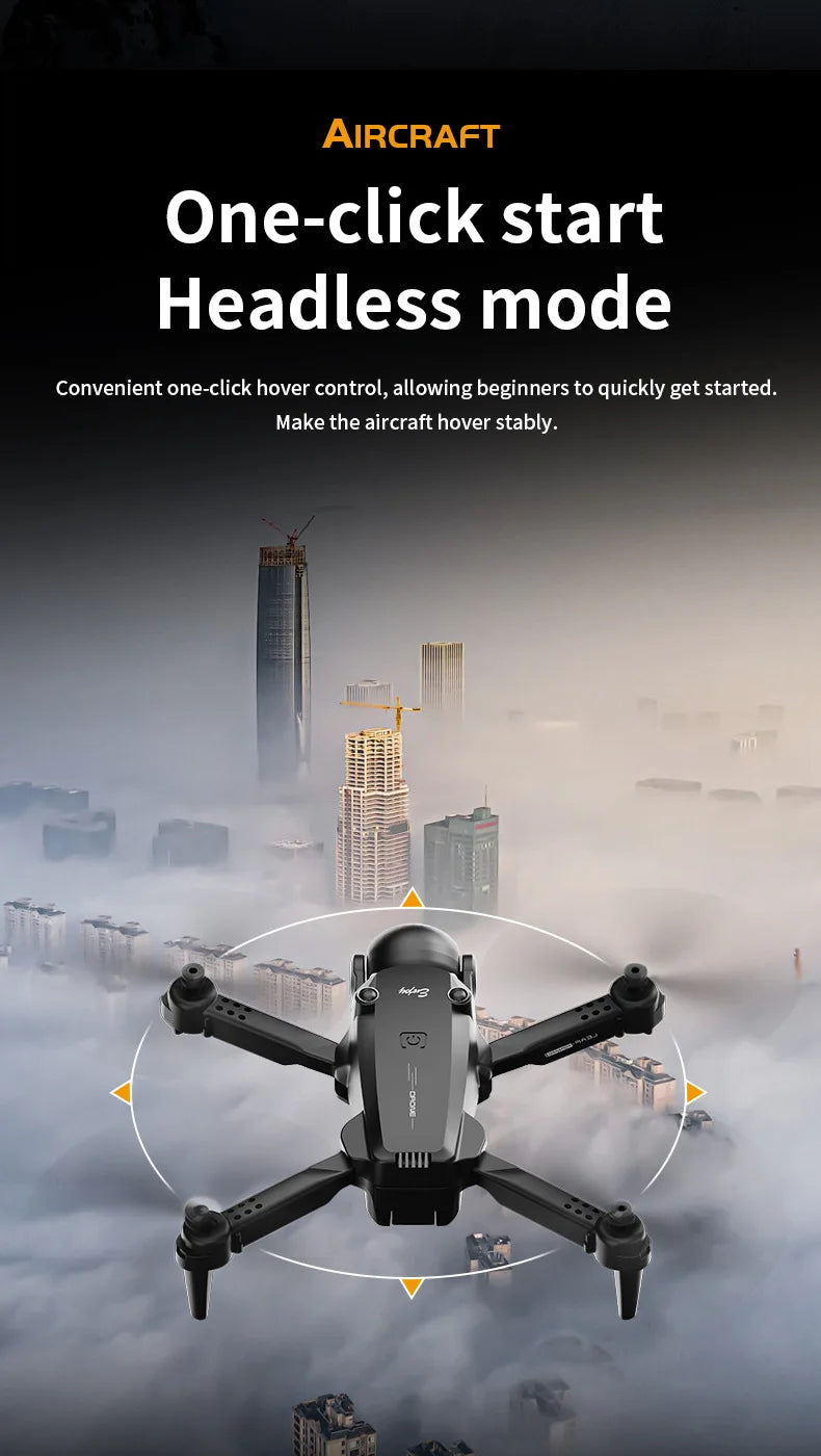 Foldable Four - Axis Drone with 360° Roll Feature - Dual Camera, Optical Flow Hover, Six - Axis Gyroscope & One - Click Landing - Uknowucme