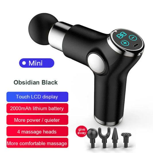 Massage Gun Portable Percussion Pistol Massager For Body Neck Deep Tissue Muscle Relaxation Gout Pain Relief Fitness