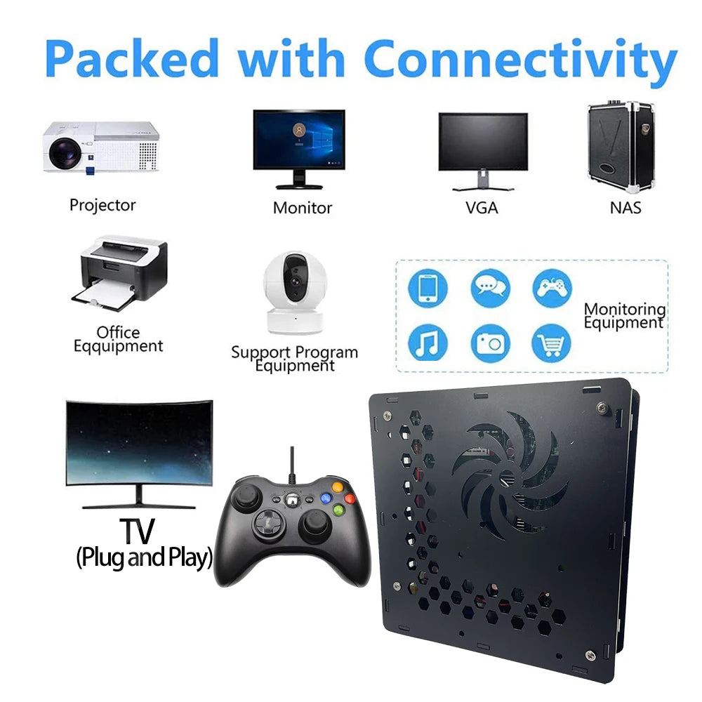 NEW 500GB X8 Retro Gaming Console Loaded 70000+ Games for Wii PS2 DC PSP GAMECUBE Plug-and-Play On TV Windows 11 Children's Gift - Uknowucme