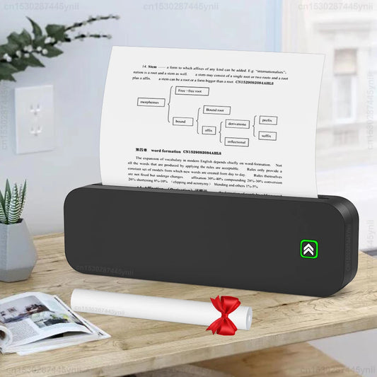 Portable A4 Thermal Printer No Need ink Bluetooth PDF Word File Document A4 Tattoo Transfer Paper Mobile Photo Printing Machine - Uknowucme