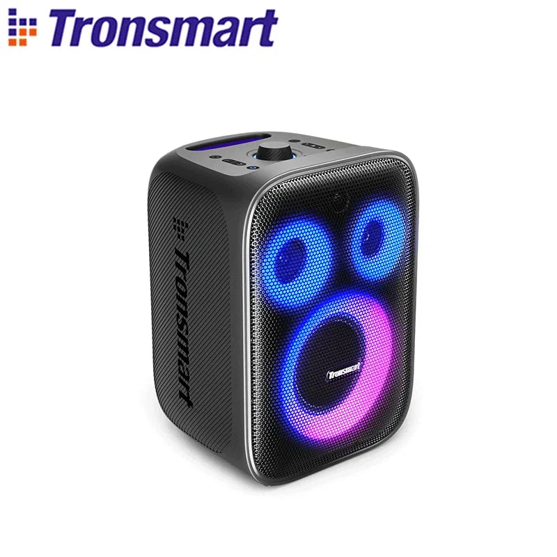 Tronsmart Halo 200 Speaker Bluetooth Speaker with 3 Way Sound System, Built-in/Wired Mic, Guitar Input, APP Control, for Party - Uknowucme