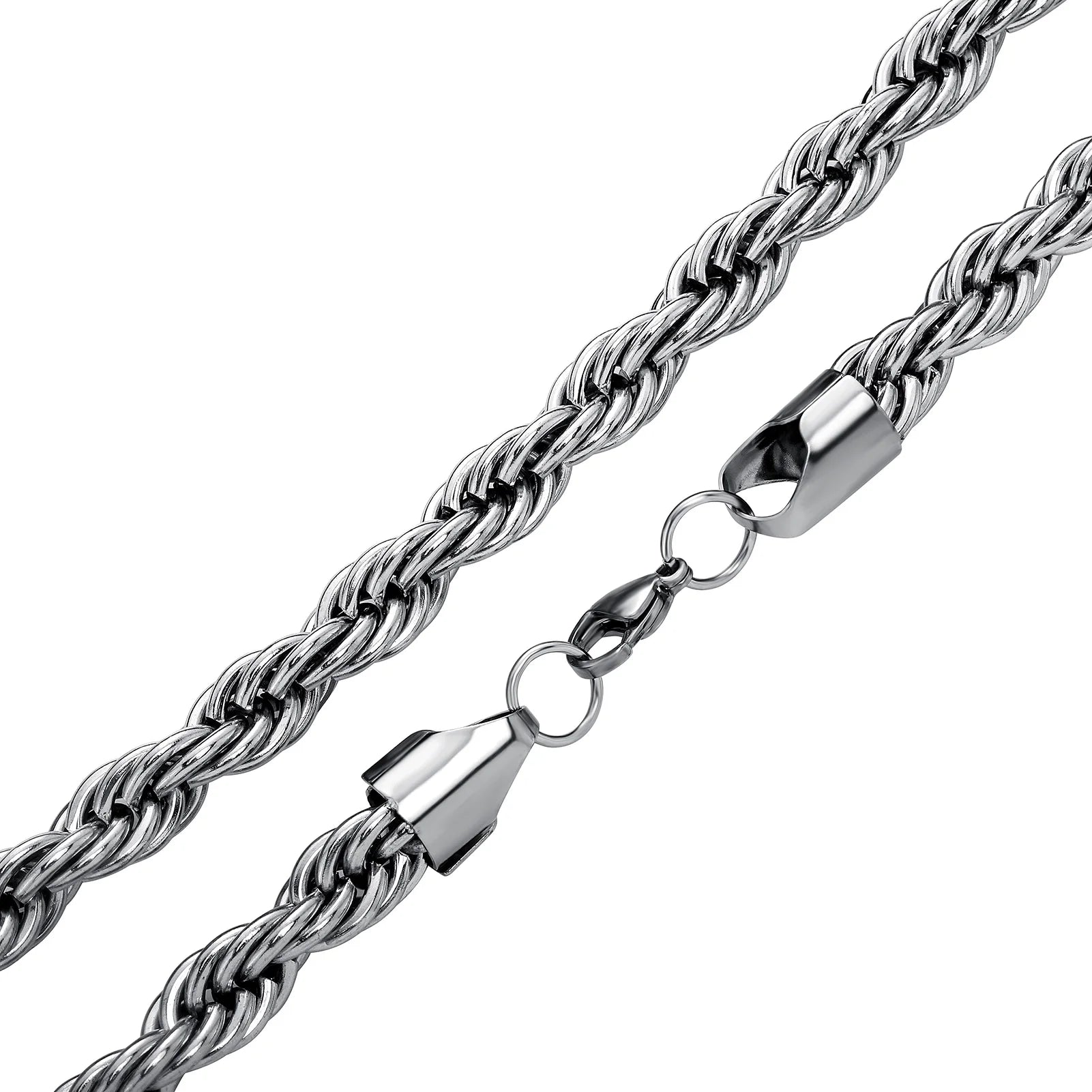 GUCY 10mm Rope Chain Necklace Lowkey fashion Stainless Steel Men Women Jewelry Gifts - Uknowucme