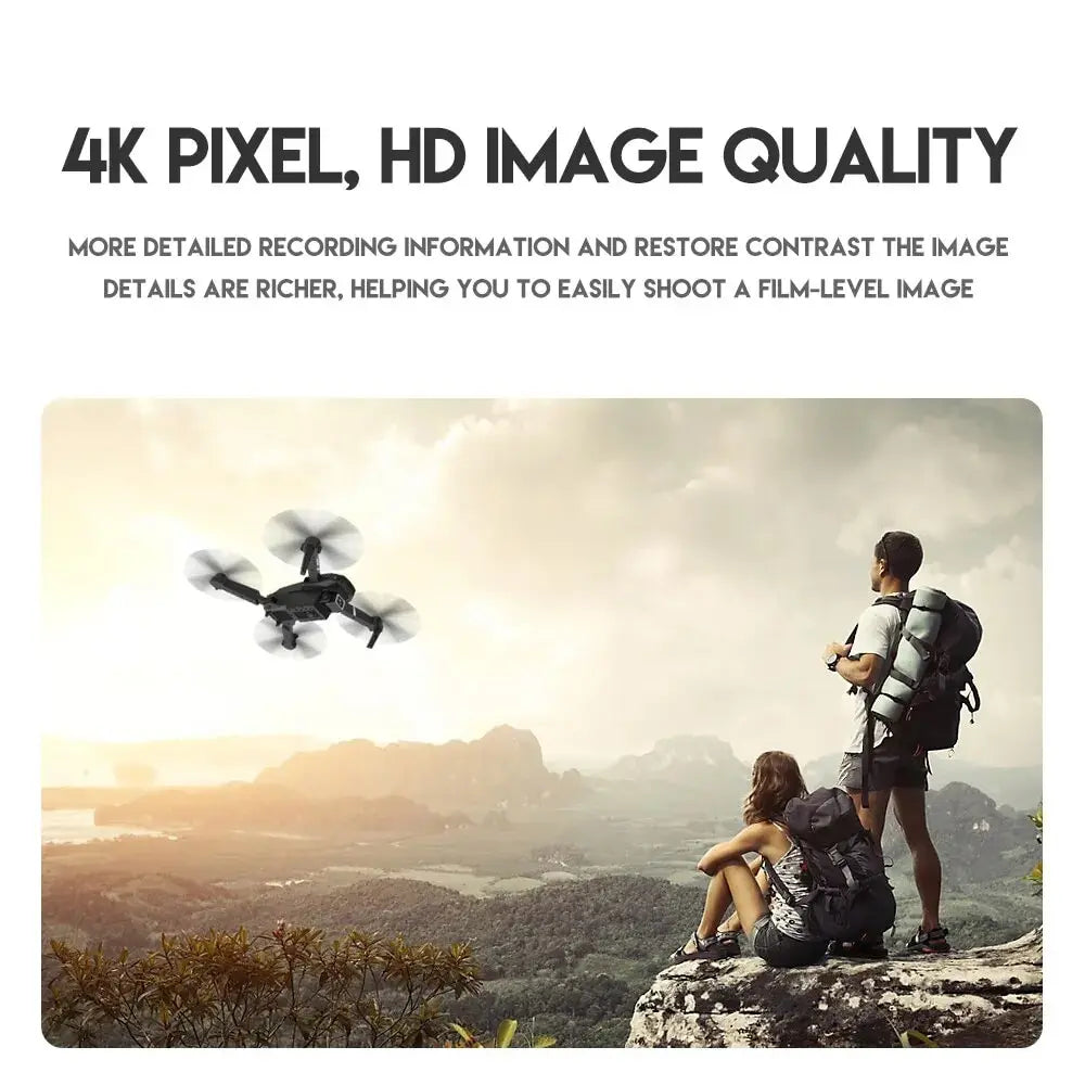 E88 Drone Toy, Dual Camera, One Key Takeoff Remote Control Men'S Gift Indoor and Outdoor, Halloween/Christmas/New Year Gift - Uknowucme