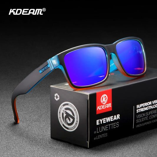 KDEAM Revamp Of Sport Men Sunglasses Polarized Shockingly Colors Sun Glasses Outdoor Driving Photochromic Sunglass With Box - Uknowucme
